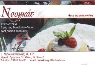  NOUGAT ΖΑΧΑΡΟΠΛΑΣΤΕΙΟ ΖΑΧΑΡΟΠΛΑΣΤΕΙΑ ΝΕΟ ΨΥΧΙΚΟ ΜΠΟΥΚΙΣΤΙΑΝΟΣ ΙΩΑΝΝΗΣ & ΣΙΑ Ο Ε 